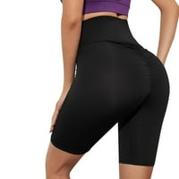 Corashan ženske visokog struka joga hlače Čvrsta boja hip dizalice kratke hlače Tummy Control Workout