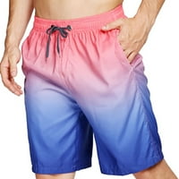 FopP prodavač mens plivanja Swim kratke hlače Elastični stručni džepovi Surf Summer Gradijent Ispiši