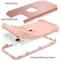 IPhone MA Case, iPhone MA Robusni poklopac, silikon + tvrda teška udarna zaštita za zaštitu u kutu Dvostruki