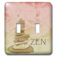 3Droze Zen stijene cvjetno-inspirativna umjetnost - dvostruki preklopnik