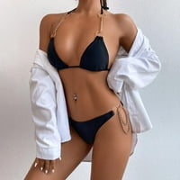 Aiyuq.u Žene Visoki struk Bikini Push Up Bikinis Print kupaći kostimi kupaći kostimi