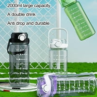 Hesocycy Veliki kapacitet vode - 2000ml - Krivo za hranu, zapečaćeno, nepropusno - sa skalom - pijte sportsku bocu sa slamom - Dobavljači domaćinstava