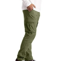 Muške vanjske ravnotežne pantalone sa džepovima sa džepovima pune boje teretnih hlača