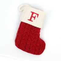 Peyakidsaa Božićna čarapa sa slovom Snowflake uzorak crtani čarapa Slatka božićna čarapa
