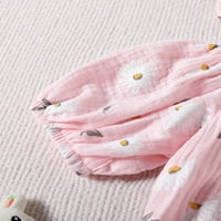 Jaweiwi Baby Toddler Girl Summer Road Outfits, kratki rukav za vezanje prednjeg cvjetnog tiskanog kombinezona