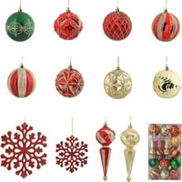 Dizajn akcenti ShatterO otporni na kolekciju božićne ornament