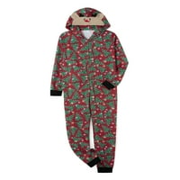 Sunloudy Božićna porodica podudaranje pidžama dugim rukavima dugih rukava s dugim rukavima Elk print Loungewebrice Zipper ROMPER ONENICE PJS odijelo