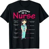 Žene vrhovi RN LVN medicinska sestra Anatomija COOL HOL HOORGIATIAL GORAK MAJICA Majica kratkih rukava