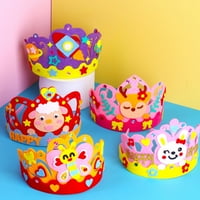 Vnanda DIY Crown DIY rođendan rođendana za djecu Zabavni kreativni ukras za obrtni komplet sjajne kralježne
