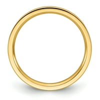 Carat u Karatsu 14K žuto zlato širokoj traku Idealna težina STAND-FIT Vjenčana prstena veličine -11.5