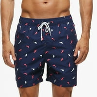 FETERNAL muške kratke hlače Ležerne prilike Classic Fit izvlačenja ljeti plaža s elastičnim strukom
