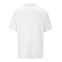 Fsqjgq košulje muške crne majice dolje majica kratkih rukava jednostavne majice pamuk velike veličine