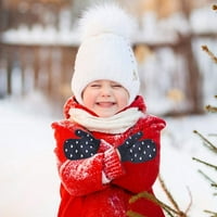 Aoochasliy zimske rukavice Clearence Dječja dječaka Djevojke Zima Ljubav Srce Print Boja toplo pletene rukavice