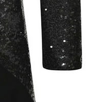 Vedolay Muške jakne Muški ležerni bluže dugih rukava Poslovna rever ogrlica Radna kancelarija, crna XL