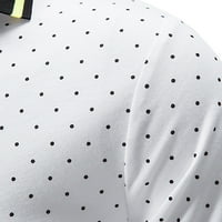 Muške Ležerne prilike Slim Fit Polo Majice Ljeto Ispiši rever kratki rukav Up bluza Trendy Business Golf majice
