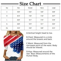 Plus veličine vrhova za ženske rukavske posade Crt Lether Grafički printovi Majice 2xL