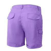 Akiihool ženske kratke hlače Žene povremene kratke hlače za crteže Ljetne elastične šarke za struk džepove
