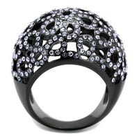 Žene crni prsten Anillo para mujer ynos dječji prsten od nehrđajućeg čelika sa gornjim kristalom u tanzanitu