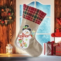 Ayyufe Božićna čarapa Santa Snowman Svijeća stablo vijenac od rinestone slikanje DIY ručno izračunati