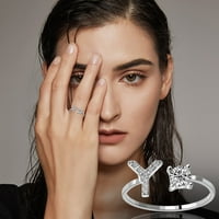 yingua modna i otvaranje slova s ​​dijamantnim prstenom dame nakit