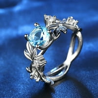 Warroomhouse Žene Ring Flowers Dizajn Svi dodaci za utakmicu Moda Sweet Rhinestone Vjenčani prsten za