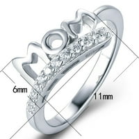 Ruijy Fashion Circon Inlaid Hollow Mama Pismo Prsten prsten za prsten moći poklone