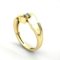 Prirodno 0.6carat okrugli rez Dijamantni muški ukrasni zahtjev za angažman prstenasto 14k ruža, bijelo ili žuto zlato IJ Si2