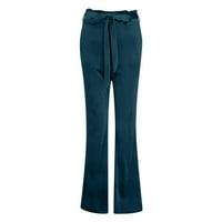 Plus veličine Hlače Žene modne ležerne prilike čvrste boje visokog struka Hlače hlače sa džepovima i