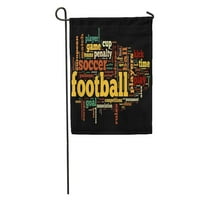 Fudbalski nogomet u Word Tag Cloud On Player Popularni igra Garden Zastava Dekorativna zastava Kuća