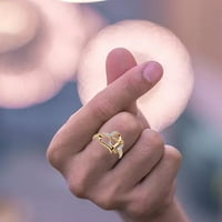 Prstenovi za žene Srce-srčane dame Diamond Angažman prsten kreativni nakit Ljubav gif