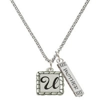 Delight nakit silvertone šljunčana granična granica - u silvertone Najbolji prijatelji zauvijek bar šarm ogrlica, 23