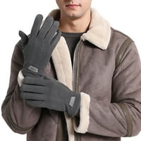 FABIURT MUŠKIH rukavica muškarci grijanje rukavice kreativne modne rukavice USB punjenje grijanje rukavice gusta topla zima odrasla osoba, siva