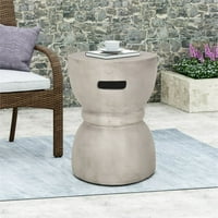 Afuera Living vanjski lagani betonski akcent bočni stol u sivoj boji