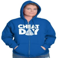 Cheat Day pica Fitness Hrana žudnja Zip up hoodie muške ženske brine za žene 4x
