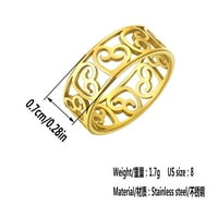 Šuplje od nehrđajućeg čelika minimalistički prsteni prsteni nakit rođendan za žene za žene