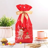 Božićni ukrasi Božićne vukodloške momas Red Reindeer Xmas Poklon paket Candy Sweet Bag Plastični materijal