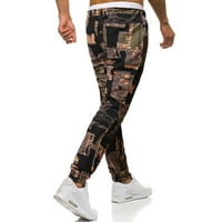 Njoeus muške hlače za pantalone za muškarce duge casual sportske hlače lanene pantalone trče joggers