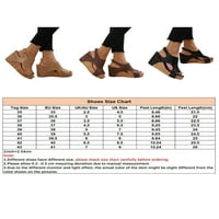 Tenmi Žene klinovi Ljetna platforma Sandal Comfort Wedge Sandale Peep Toe Haljina cipela Ženska magnetska protukliznuta cipele crna 8.5