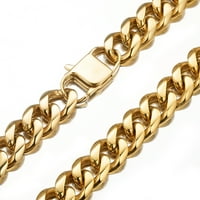 Toyella Rock Hip Hop Muška modna titana čelična ogrlica zlatna širina dužina