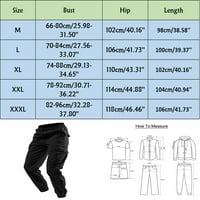 Ketyyh-Chn pantalone za muškarce Multi džepne casual hlače Pješačke hlače Black, L