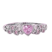 Do 65% popusta na AMLBB prstenove za žene djevojke dame moda vjenčanje ljubavno srce dijamantski dame breskve nakit zvona za srce na poklon na čišćenju