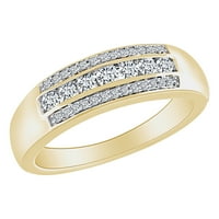0. Carat okrugli oblik bijeli prirodni dijamantski muški vjenčani prsten za enaggement 14K čvrsto zlato