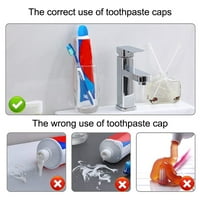 TSUOUun paste za zube Glava DIY samo za zatvaranje dispenzer za prašinu toaletnu za prašinu zaštitna