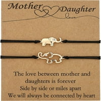 Narukvice majke kćeri postavljene za 2 3, mama kćeri slona koja odgovara narukvici Majčin dan