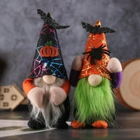 Halloween Gnomes Dekoracije, ručno rađene bezlične plišane Halloween Gnomes sa paukovim ukrasima za