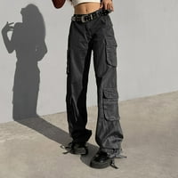 Voncos Womens Relapoželjene fit vrećice teretne hlače Loose Jogger Pješačke pantalone s visokim strukom