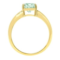 1.5ct jastuk rezan zeleni simulirani dijamant 18k žuti zlatni godišnjički zaručni prsten veličine 3,75