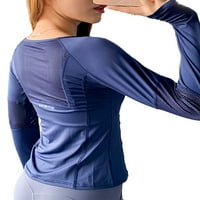 Ženski dugi rukav Atletic Yoga vrhovi Aktivni odjeća Trčanje vježbanja Majica Mesh Šuplje sportske košulje