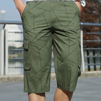 Muška ljetna casual fitness bodybuilding tiskani džep sportske hlače hlače