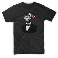 Muški Abraham Lincoln američki zastava Bandana F Crna majica Velika